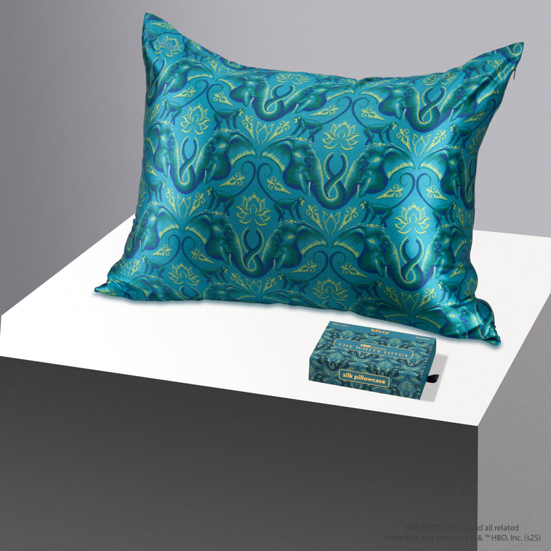 Pillowcase - White Lotus - Emerald Jungle - Standard