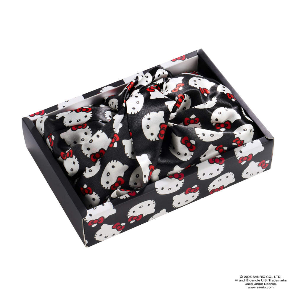 Bonnet Hello Kitty Vintage 2010 SANRIO - Noir Gris Blanc Rouge, Brodé, Taille Unique, Acrylique