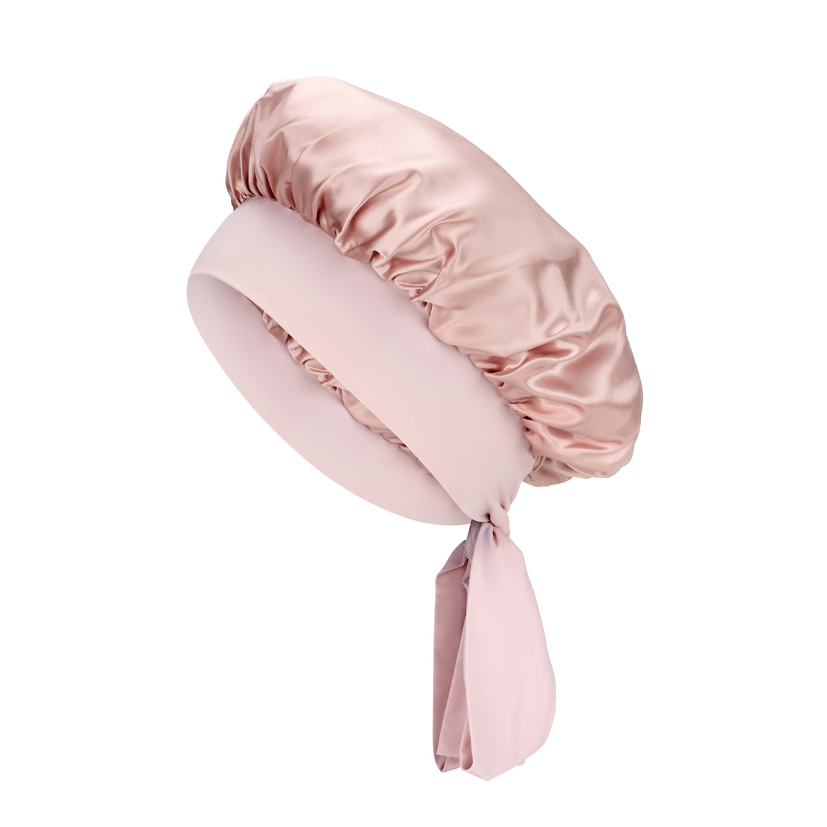 Strawberry Satin Sleep Bonnet – Adjustable Ruffle Cap with Oversized Bow Slumblr Satin Silk Sleep Bonnet with Night Cap for Hair  main image 4