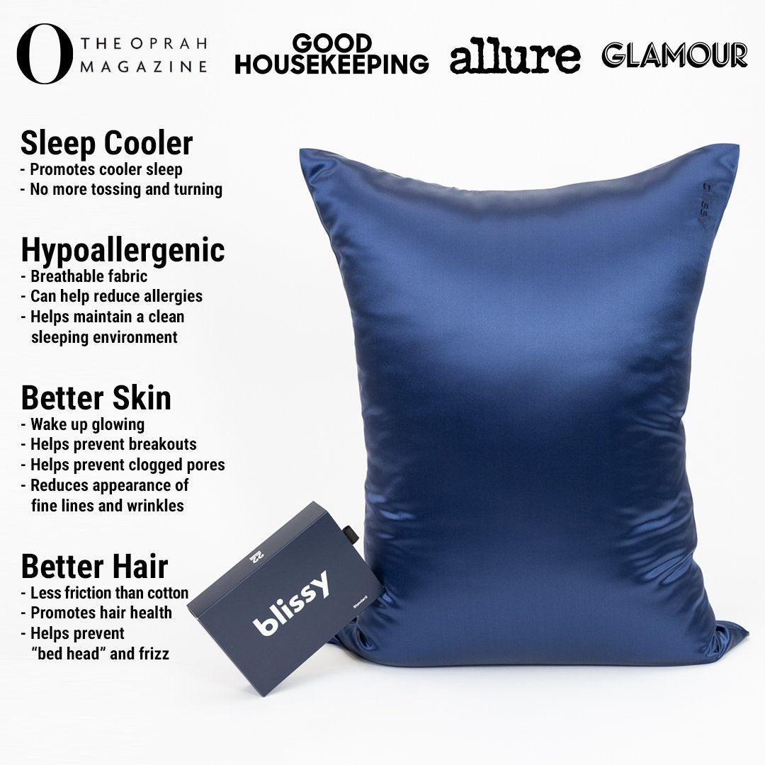 Pillowcase - Blue - Standard – Blissy