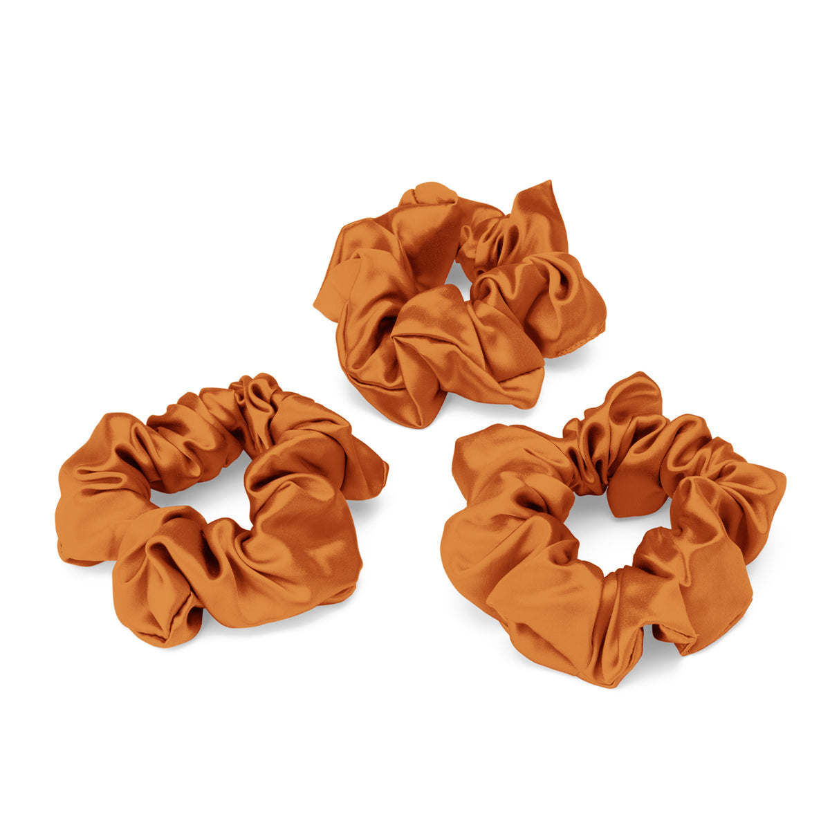 Blissy 100% Silk Scrunchies - Bronze - 100% Mulberry Silk display picture 1