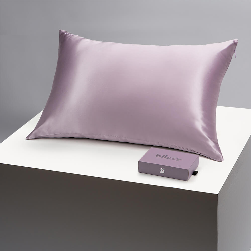 Blissy 100% Mulberry 22-Momme Silk Pillowcase - Lavender - Standard