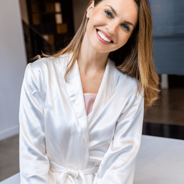 Jolie | Silk-Cotton Robe | St Geneve Bed Linens Made in Canada