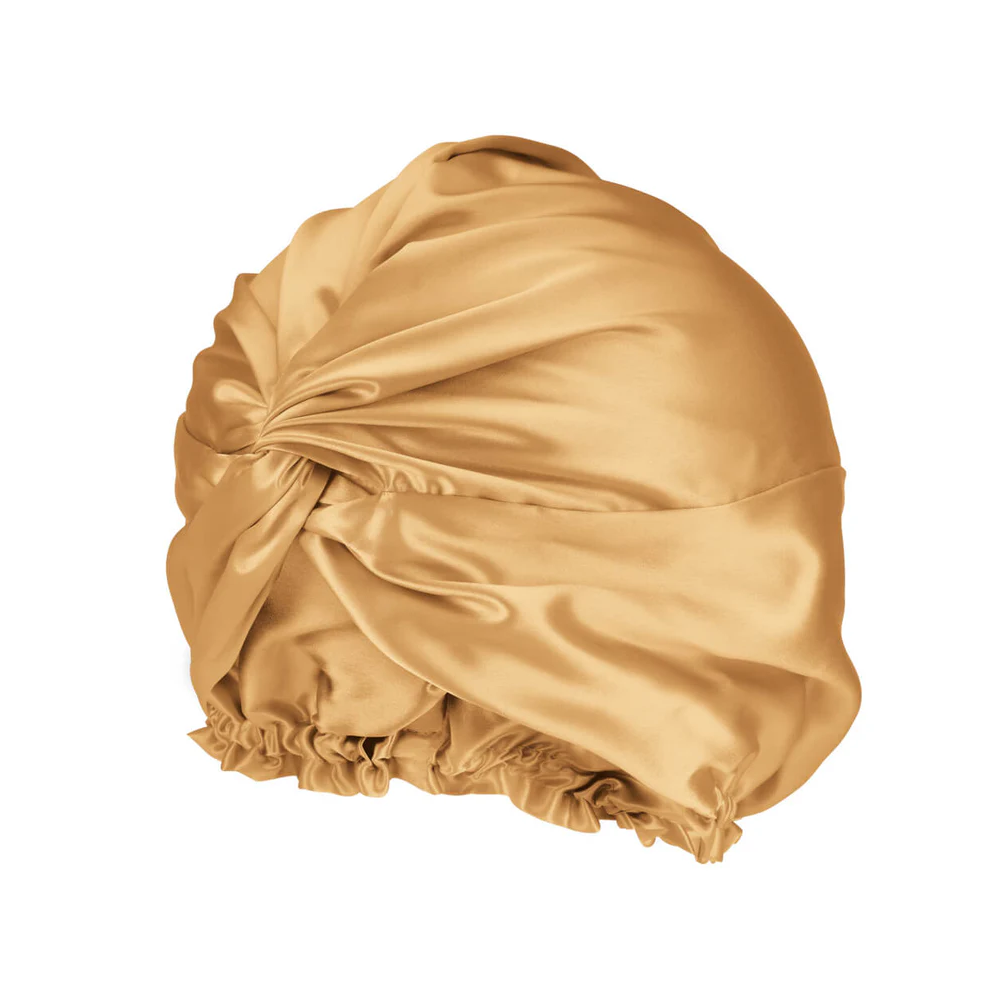 Blissy 100% Silk Bonnet - Gold - 100% Mulberry Silk