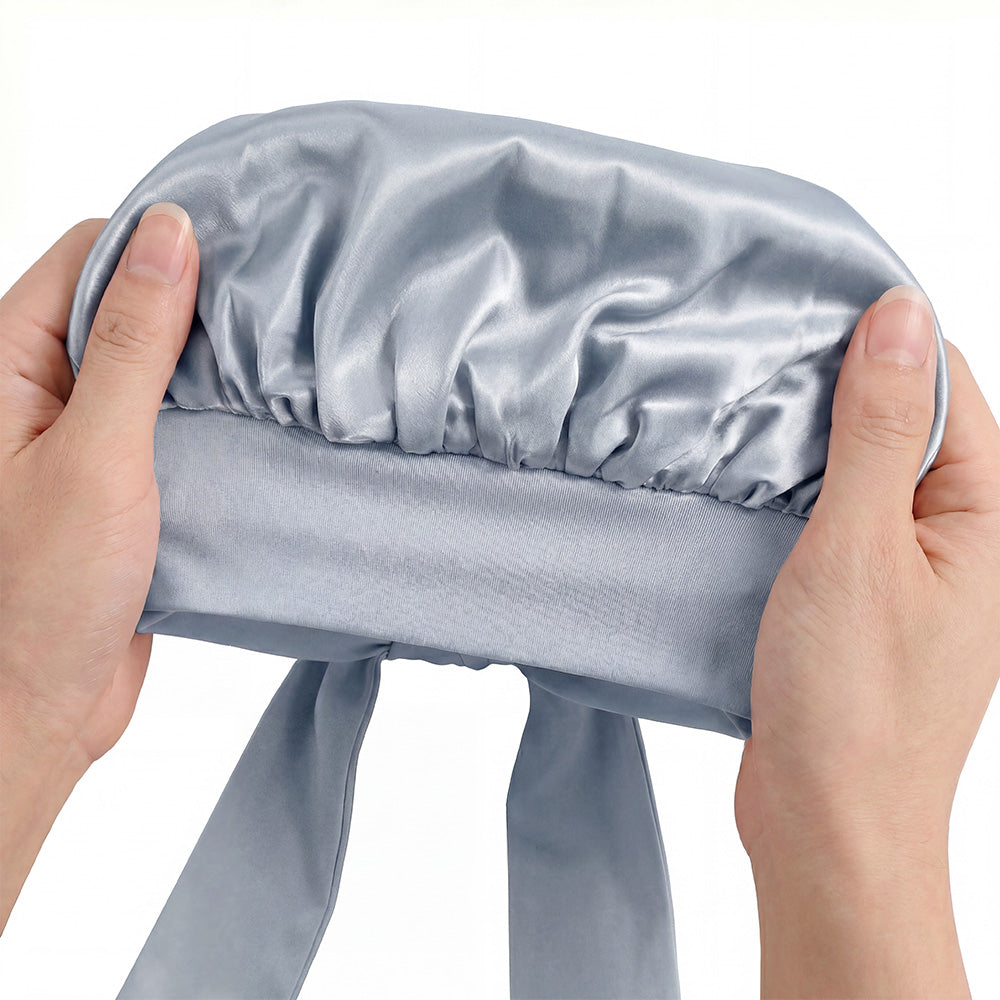 Blissy Bow Bonnet - Ash blue