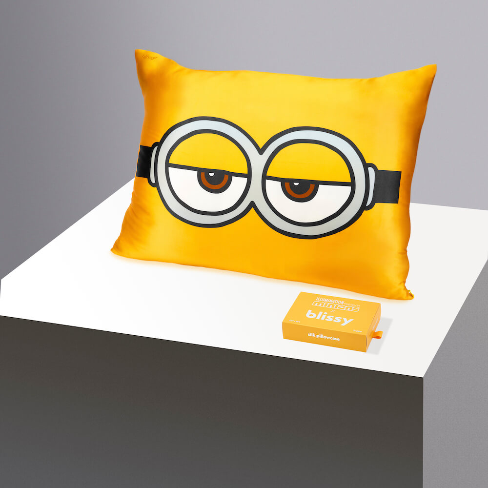 Blissy King Sleepyhead Minion Pillowcase – 22 Momme Mulberry Silk, 100% Silk