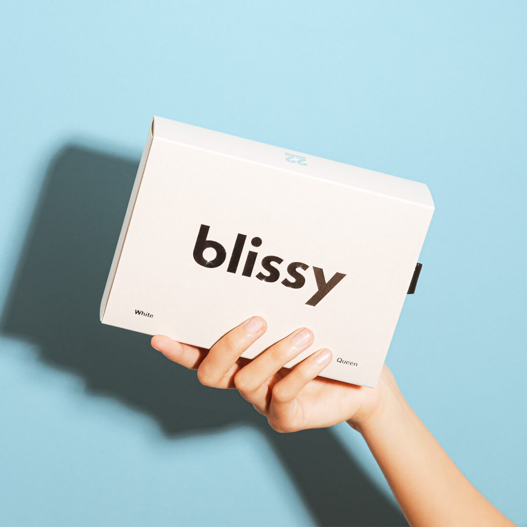 Blissy White Silk Pillowcase Detail – King