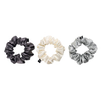 Blissy Scrunchies -  White,Gray,Silver