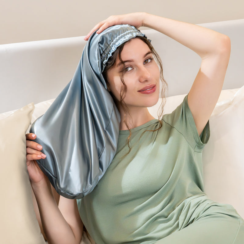 Blissy Cascade Bonnet - Ash Blue