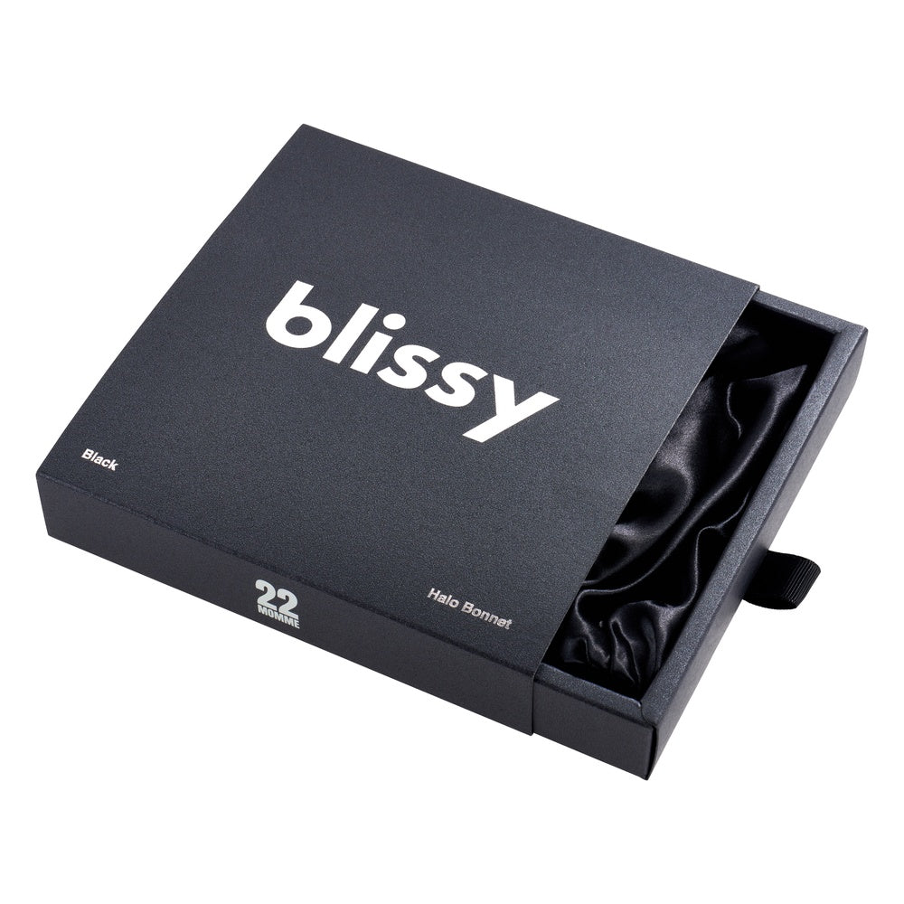Blissy Black Blissy Halo Bonnet Lifestyle – Mulberry Silk