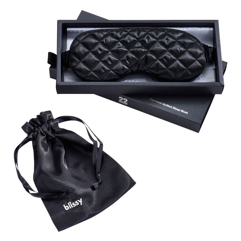Black Sleep Mask – Blissy Premium Silk