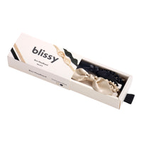 Blissy Bow Headband - Champagne, Black