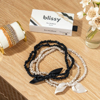 Blissy Bow Headband - Champagne, Black