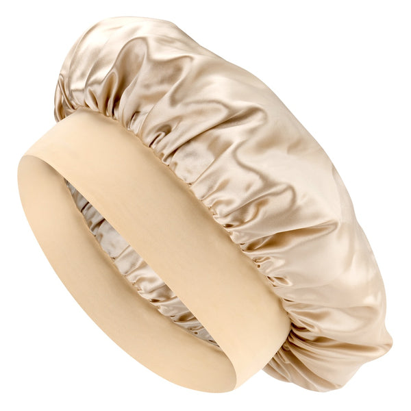 100% Mulberry Silk Blissy Silk Halo Bonnet Close-Up – Blissy 22 Momme Silk