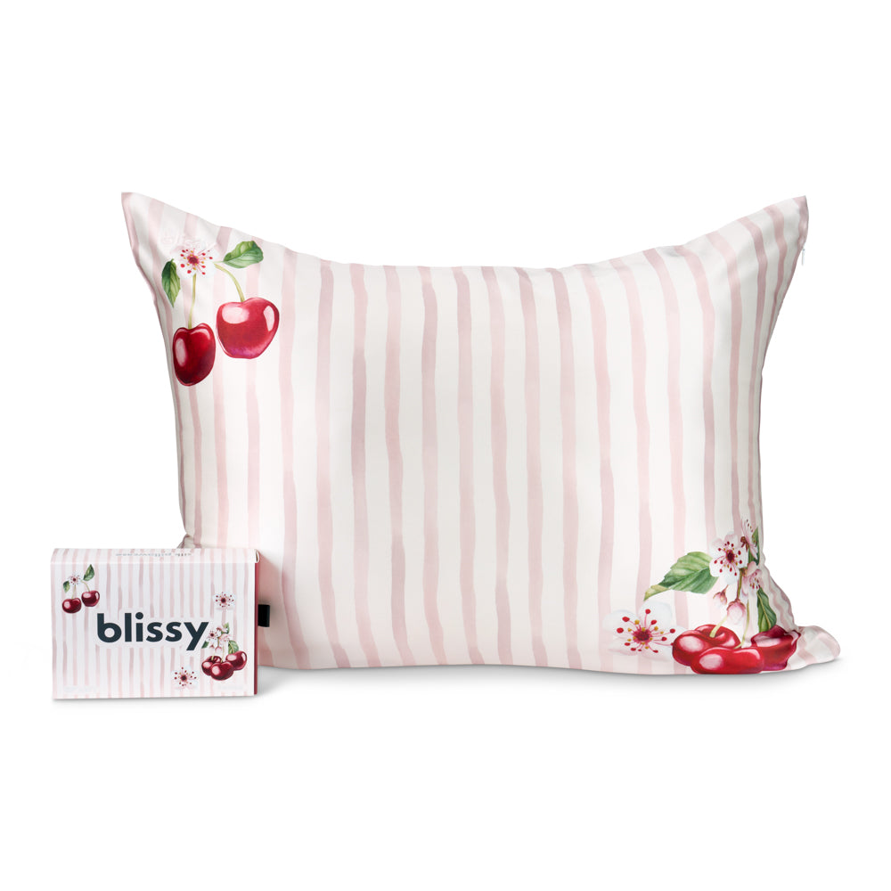 Cherry Blossom Mulberry Silk Pillowcase – Blissy Standard