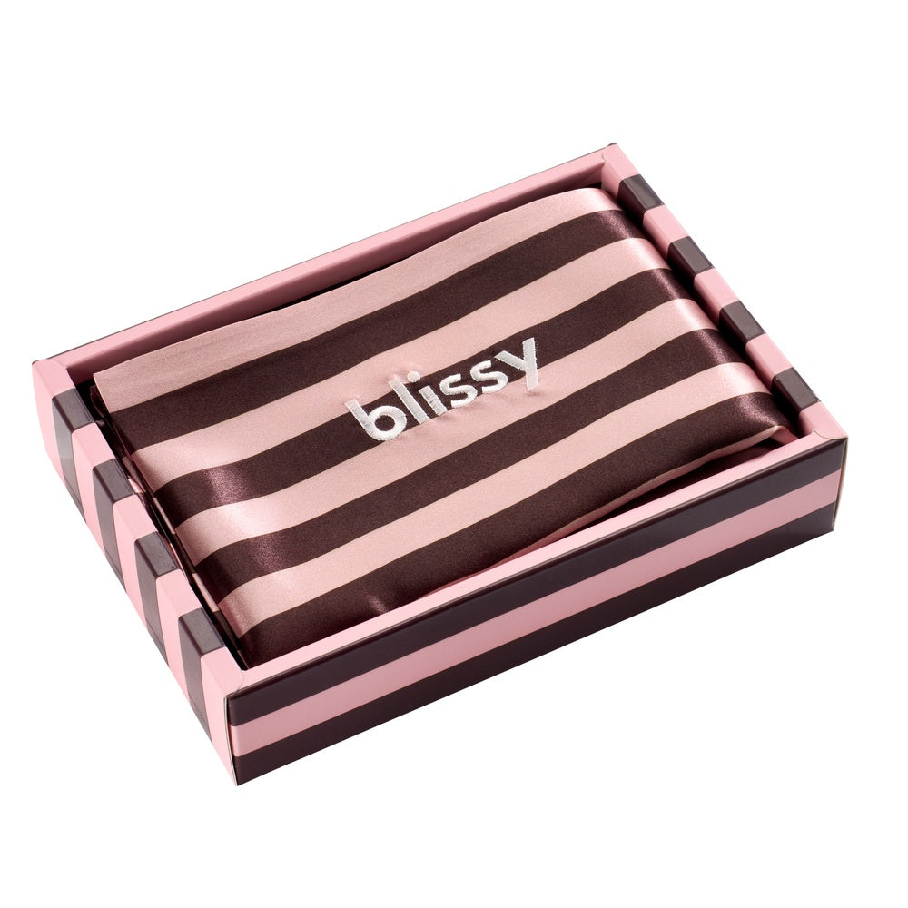 Blissy Standard Cherry Espresso Pillowcase Lifestyle – Mulberry Silk