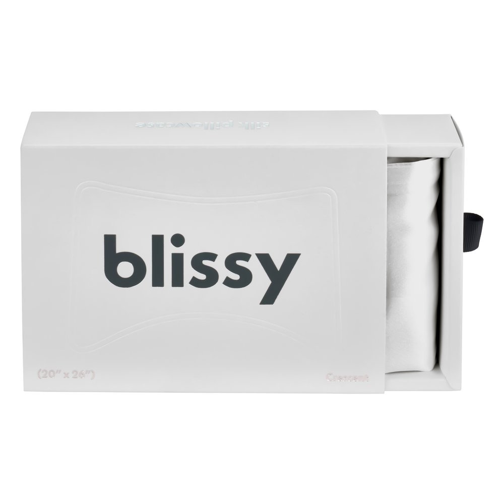 Blissy King Silver Crescent Pillowcase Lifestyle – Mulberry Silk