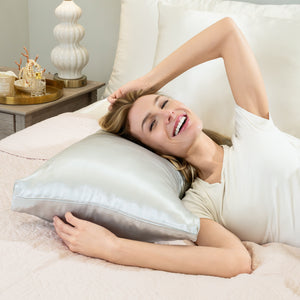 Crescent Pillowcase - Silver - Queen