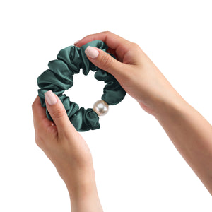 Blissy Pearl Scrunchies - Emerald