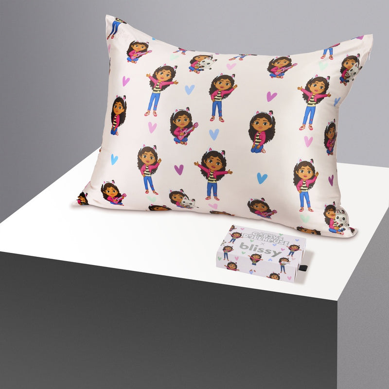 Pillowcase - Gabby's Pastel Hearts - Youth - Blissy Gabby'S Pastel Hearts Pillowcase – 22 Momme Mulberry Silk, 100% Silk
