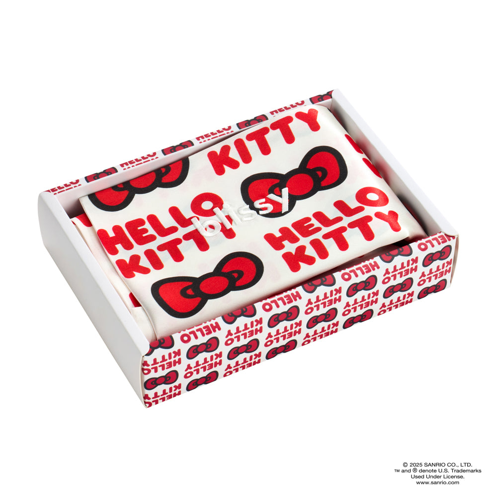 Blissy Happy Hello Kitty Silk Pillowcase Detail – King