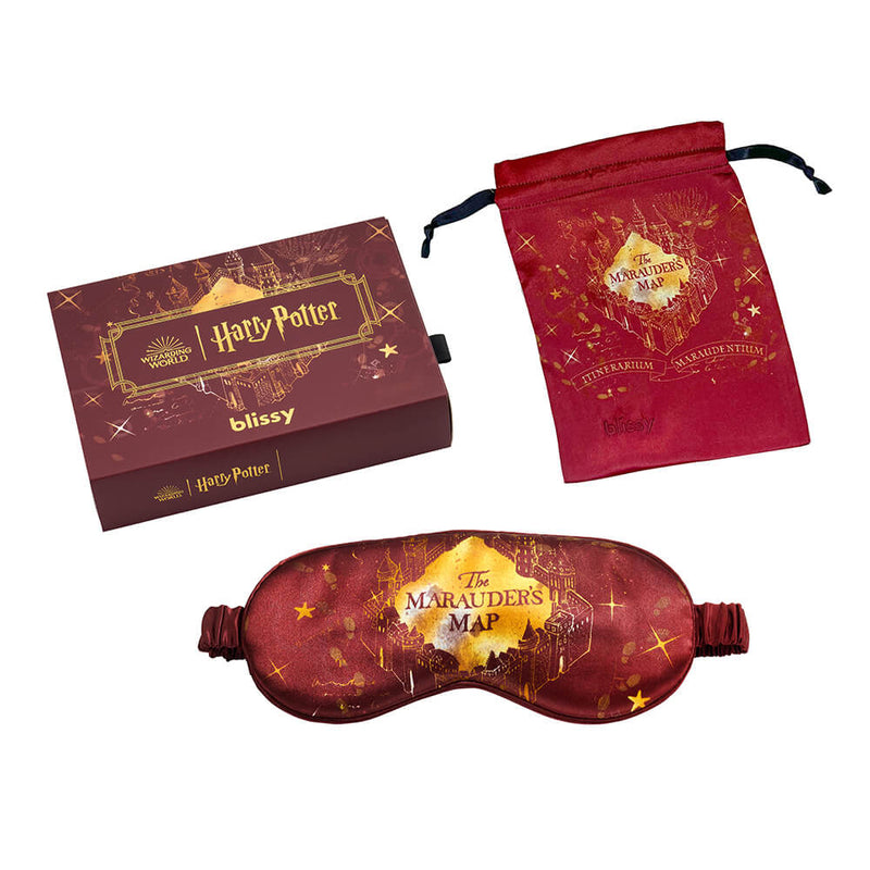 Sleep Mask - Harry Potter - Marauder’s Map™ - Blissy Harry Potter Sleep Mask – 22 Momme Mulberry Silk, 100% Silk