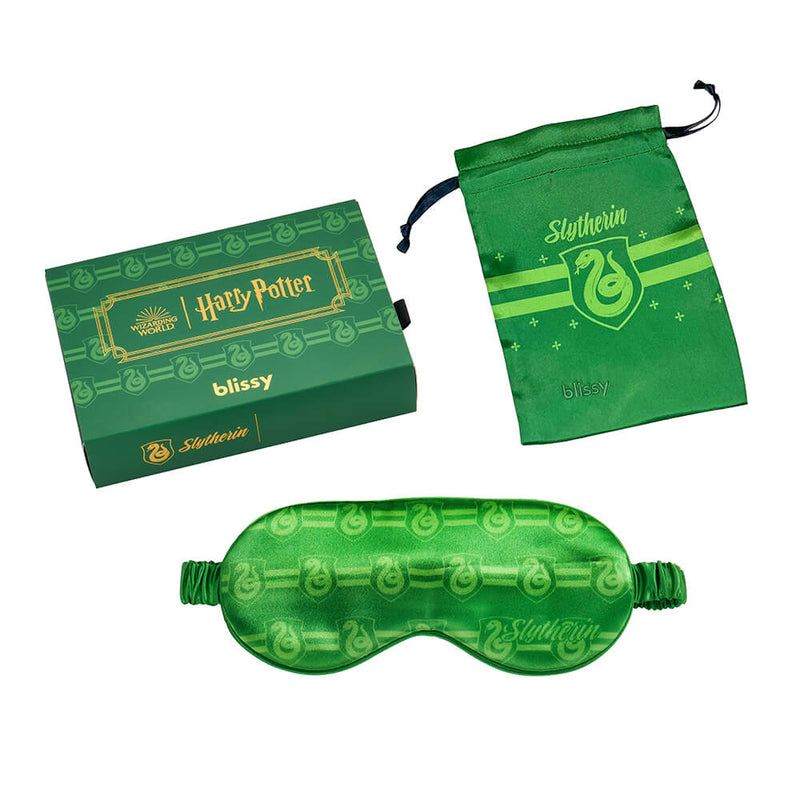 Sleep Mask - Harry Potter - Slytherin™ - Blissy Harry Potter Sleep Mask – 22 Momme Mulberry Silk, 100% Silk