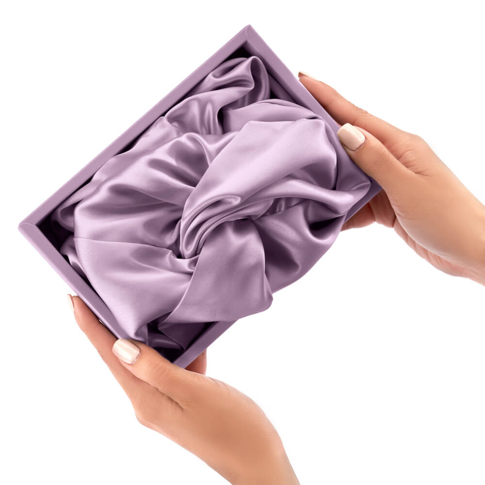 Blissy 100% Silk Bonnet - Lavender - 100% Mulberry Silk