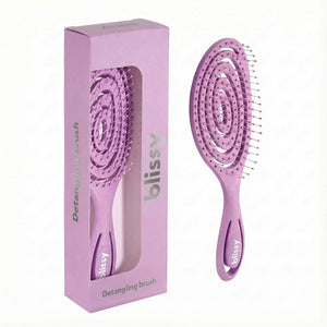 Blissy Lavender Blissy Detangling Brush – 22 Momme Mulberry Silk, 100% Silk