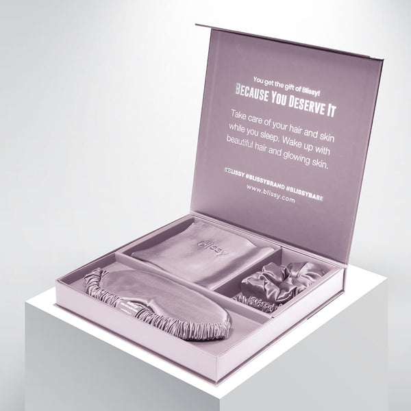 Blissy Queen Lavender Blissy Dream Set – 22 Momme Mulberry Silk, 100% Silk