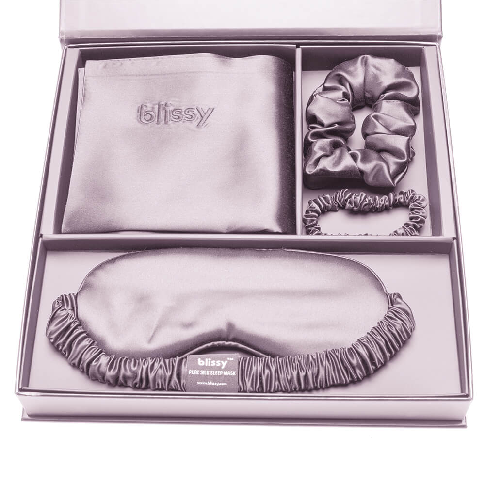 Blissy Lavender Silk Blissy Dream Set Detail – King