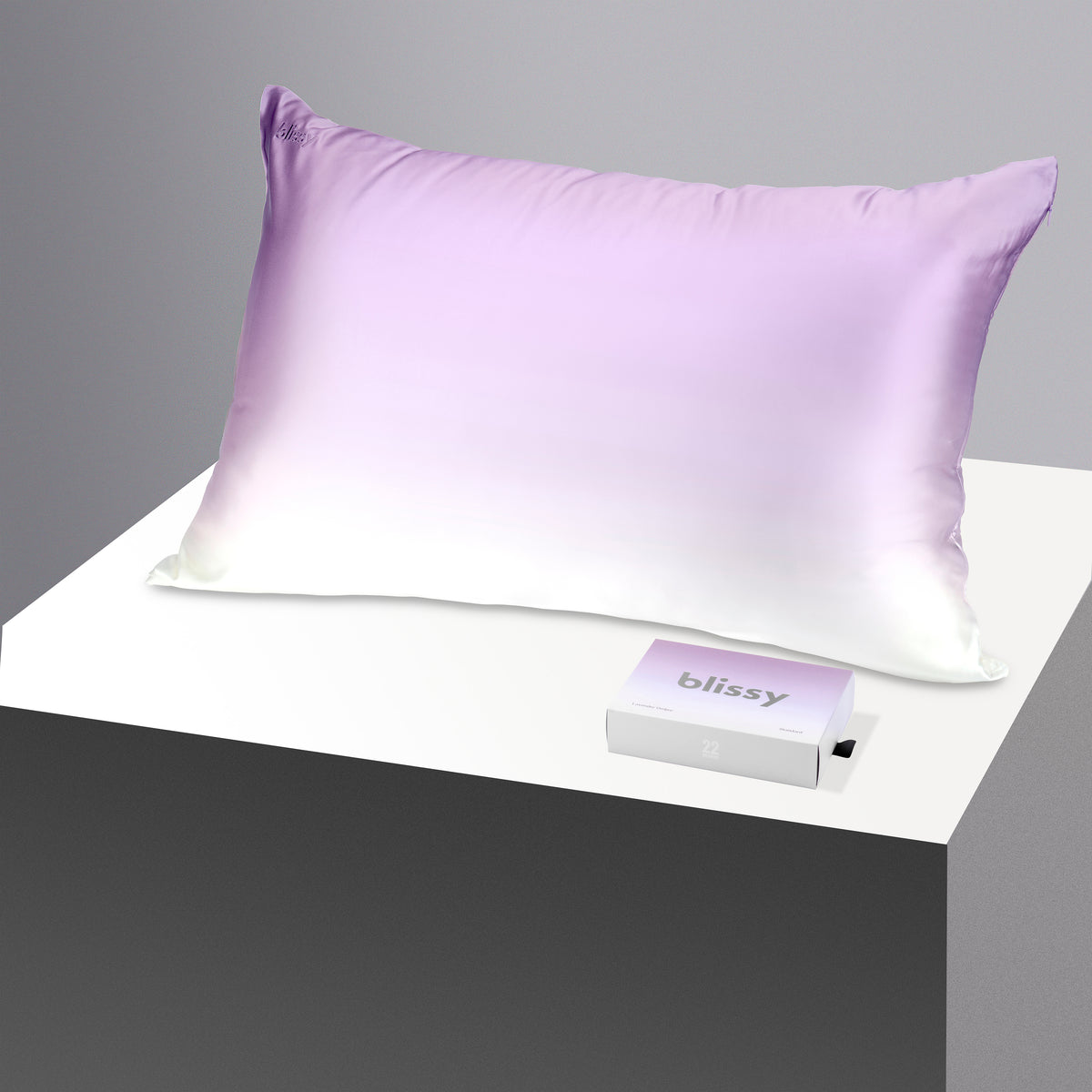 Blissy Queen Lavender Ombre Pillowcase – 22 Momme Mulberry Silk, 100% Silk