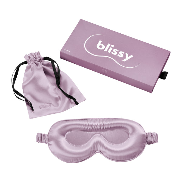 Blissy Lavender Sleep Mask – 22 Momme Mulberry Silk, 100% Silk