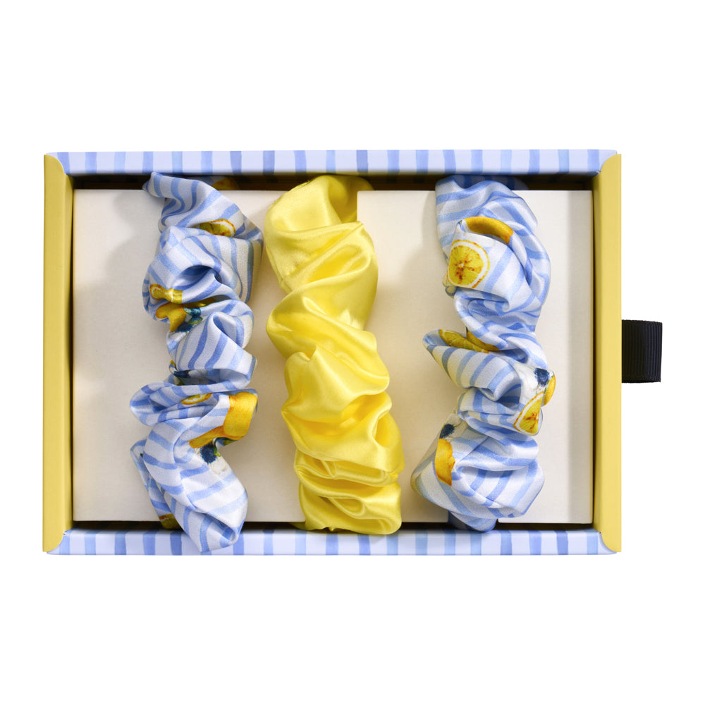 Blissy Lemon Bloom Blissy Scrunchies Lifestyle – Mulberry Silk