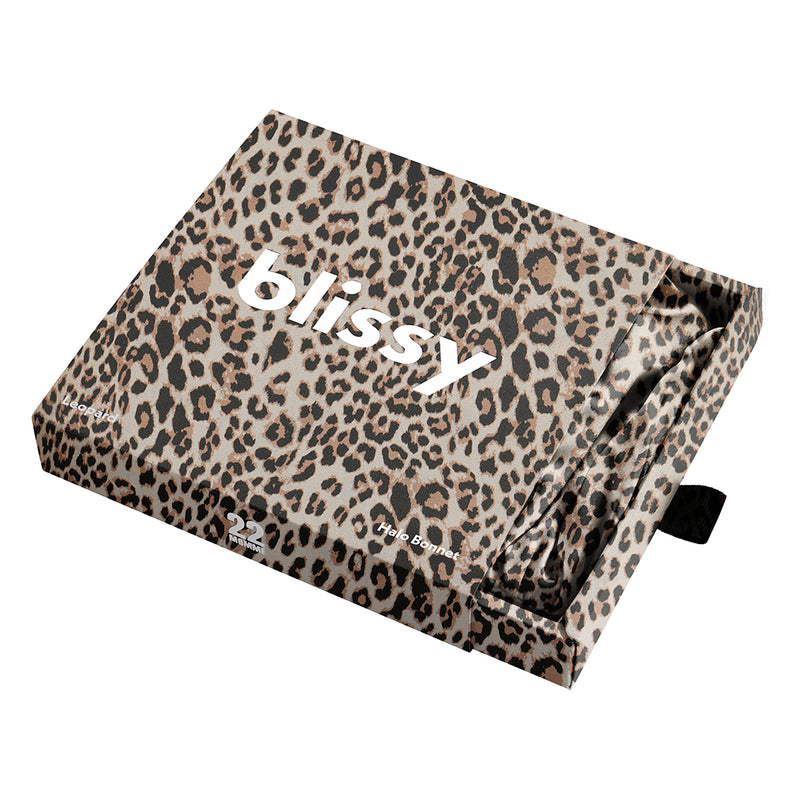 Blissy Mulberry Silk Blissy Halo Bonnet – Leopard