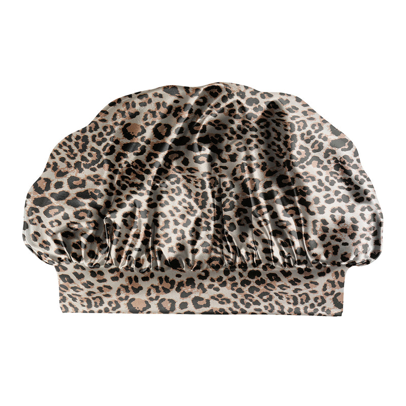 Blissy Leopard Silk Blissy Halo Bonnet Detail –