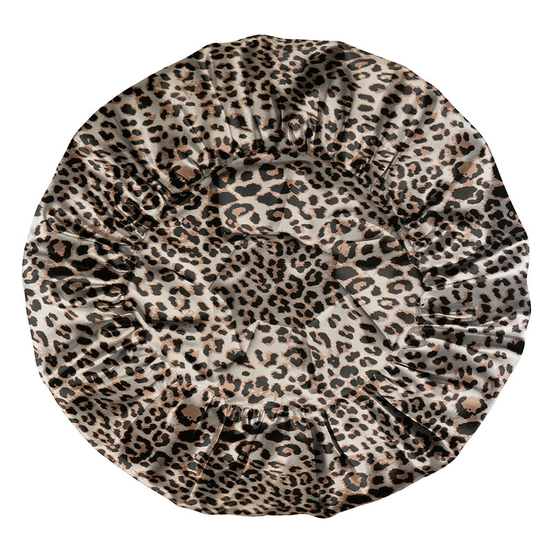 Blissy Leopard Blissy Halo Bonnet Lifestyle – Mulberry Silk