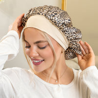 Blissy Mulberry Silk Blissy Halo Bonnet – Leopard