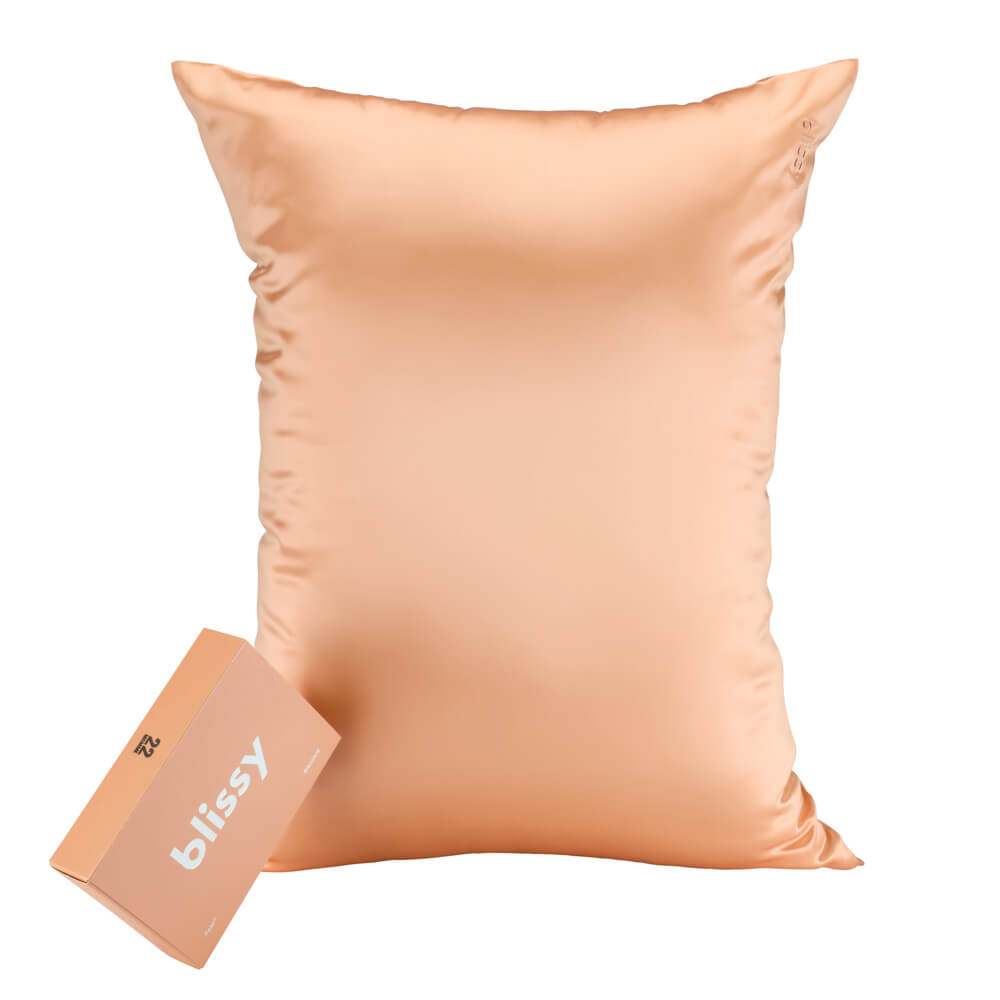 Blissy Peach Silk Pillowcase Detail – Standard