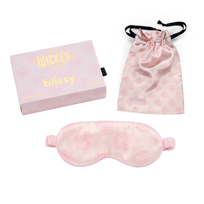 Sleep Mask - Wicked - Perfectly Pink - Blissy Wicked Sleep Mask – 22 Momme Mulberry Silk, 100% Silk