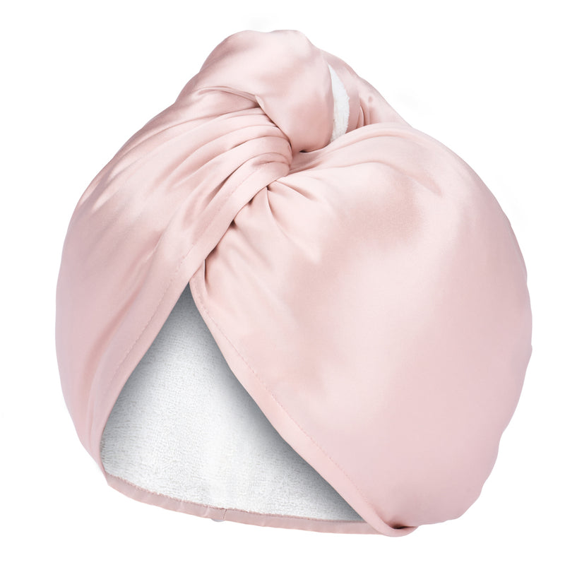 Blissy Reversible Towel - Pink - Blissy Pink Reversible Towel – 22 Momme Mulberry Silk, 100% Silk