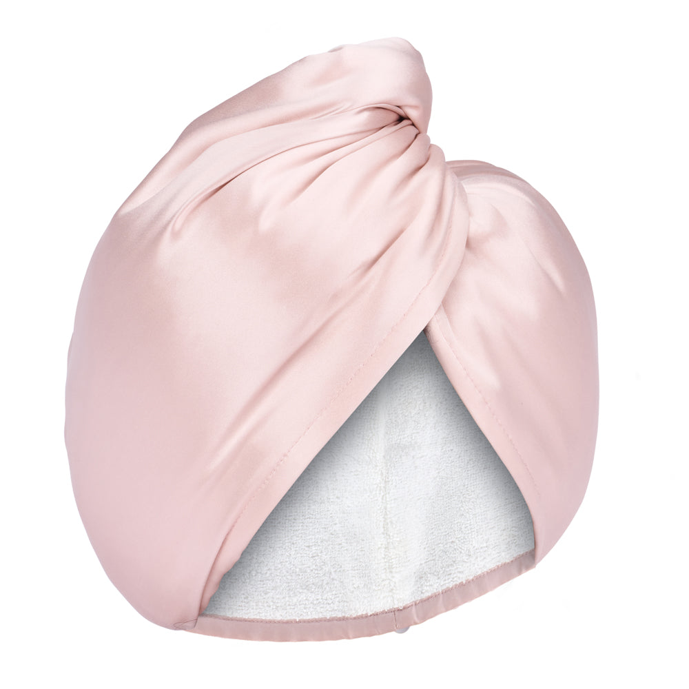 Blissy Pink Reversible Towel – 22 Momme Mulberry Silk, 100% Silk