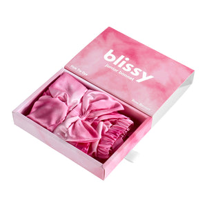 Blissy Junior Bow Bonnet - Pink Tie Dye