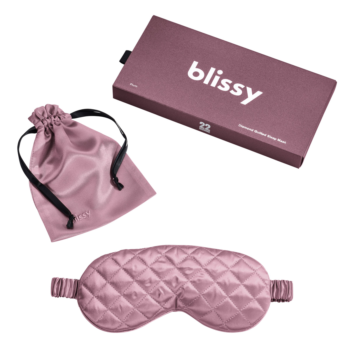 Blissy Plum Sleep Mask – 22 Momme Mulberry Silk, 100% Silk