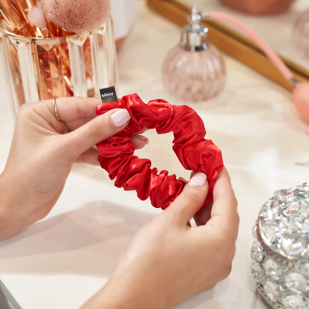 Red Blissy Scrunchies – Blissy Premium Silk