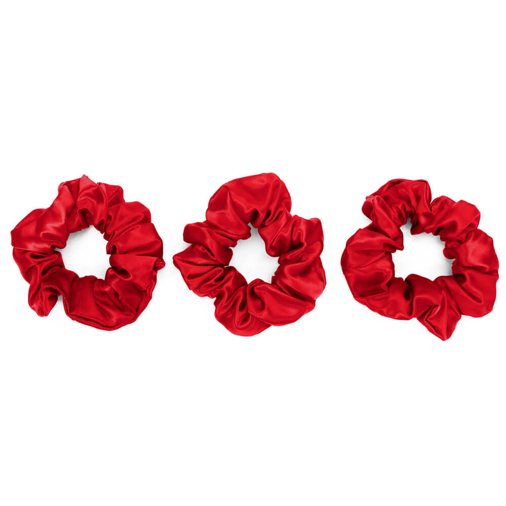 Blissy Mulberry Silk Blissy Scrunchies – Red