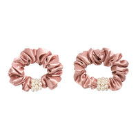 Blissy Petite Pearl Scrunchies - Rose Gold