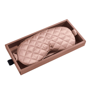 Sleep Mask - Rose Gold - Diamond Quilted