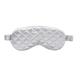 Sleep Mask - Silver - Diamond Quilted