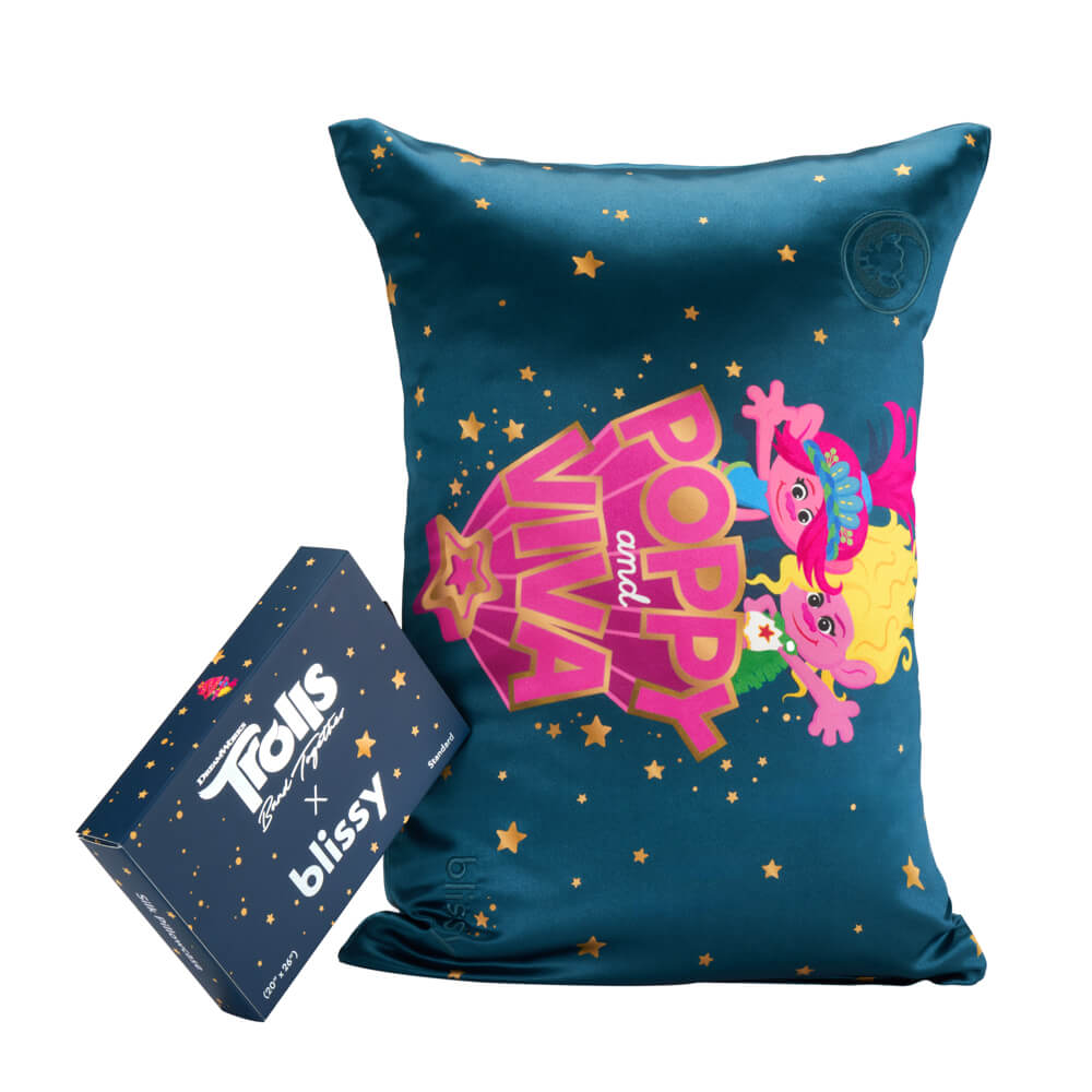 Blissy Trolls Silk Pillowcase Detail – Standard